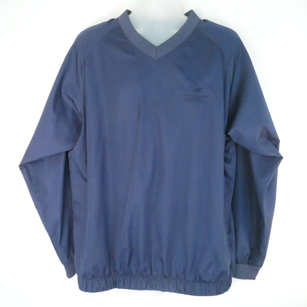 FootJoy Men’s V-Neck Pullover Golf Windbreaker Navy Lg  Pre-owned very good